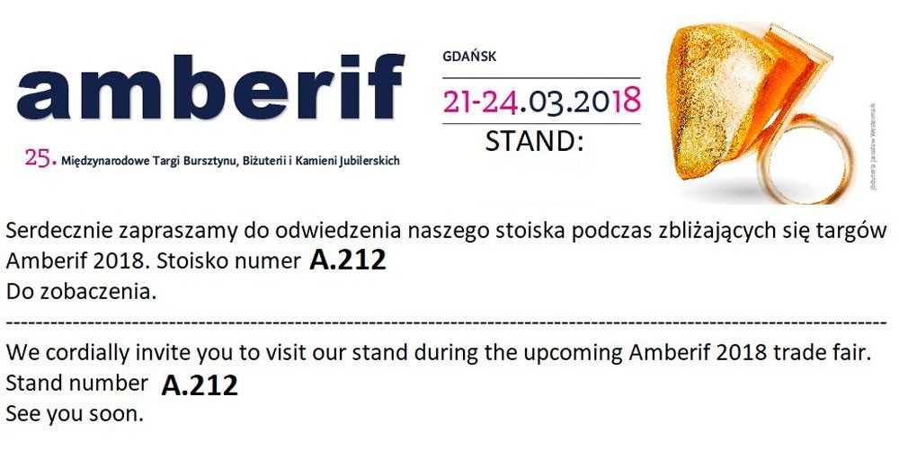 Zaproszenie Amberif 2018 | BALT Dulińscy